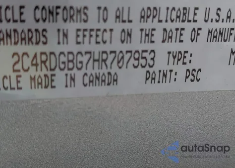 2017 Dodge Grand Caravan Se из США, поврежденный, VIN 2C4RDGBG7HR707953